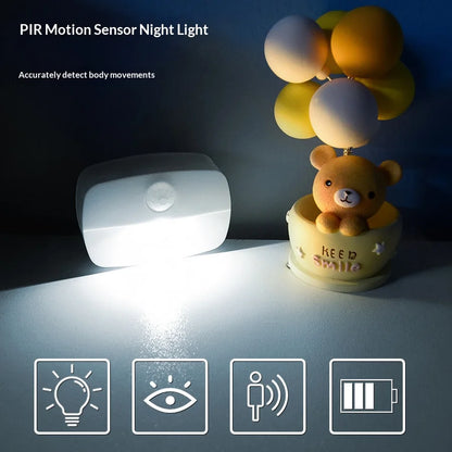 Motion Sensor LED Night Light, Plug-in Socket, 3 Modes Night Lamp For Room Kitchen Hallway Human Induction Emergency Lighting