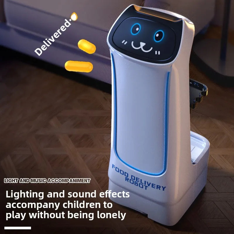Children's food delivery robot remote control car toys boys and girls induction automatic intelligent transportation snacks