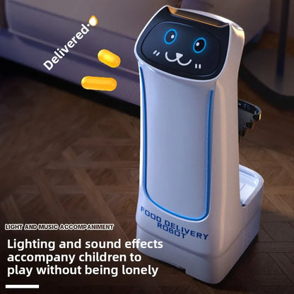 Children's food delivery robot remote control car toys boys and girls induction automatic intelligent transportation snacks