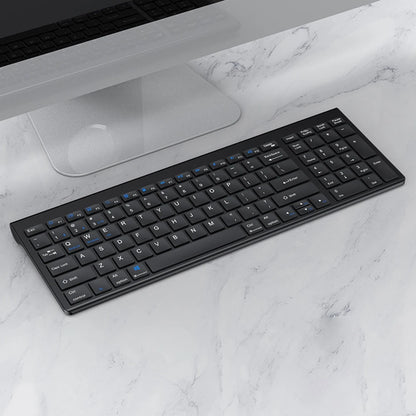 2.4G Wireless & bluetooth Keyboard Mouse Set Rechargeable Ultra-thin Computer Office Gaming Silent Slim Keyboard Mouse for ipad