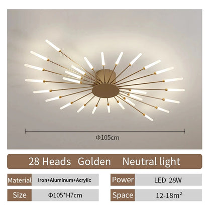 Modern LED Ceiling Lamp Living Room Dining Bedroom Ceiling Chandelier Lights Nordic Design Home Decor Indoor Lighting
