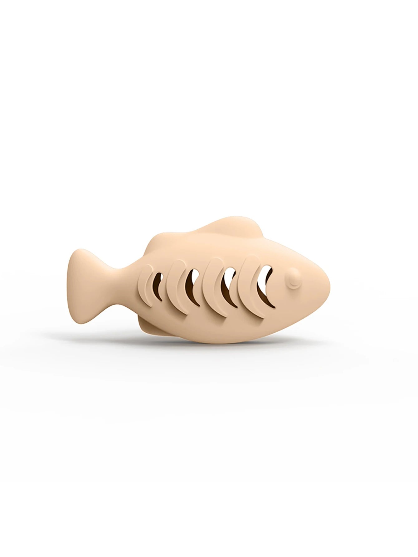 Fish-Shaped Cat Chew Toy - Dental Treat Dispenser Puzzle, Safe Silicone, No Battery, Interactive Pet Snack Game