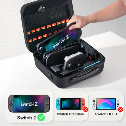 Carrying Case for Nintendo Switch 2 All in One Portable Hard Travel Storage Bag for Switch 2 Console Pro Controller Accessories