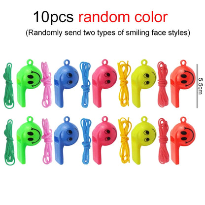 5/10pcs Mini Plastic Whistle Horn for Party Noise Producing Material Cheerleading Supplies Cheerleading Referee Whistles TMZ