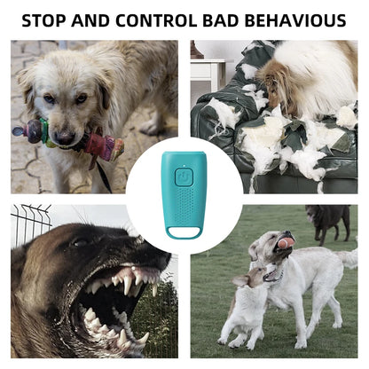 Portable, Rechargeable Dog Training Anti-Barking Device with LED Light (Non-Shock Warning Device)