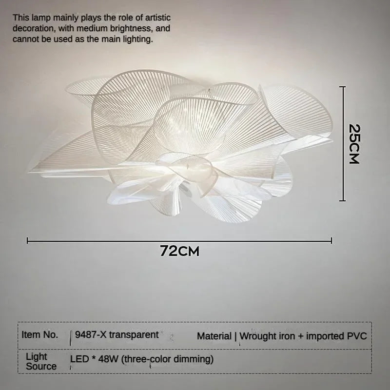 Nordic hallway ceiling chandelier Black/White PVC flower Pendant Lights living room Bedroom lights decoration modern led lights