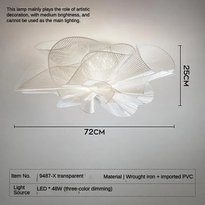 Nordic hallway ceiling chandelier Black/White PVC flower Pendant Lights living room Bedroom lights decoration modern led lights