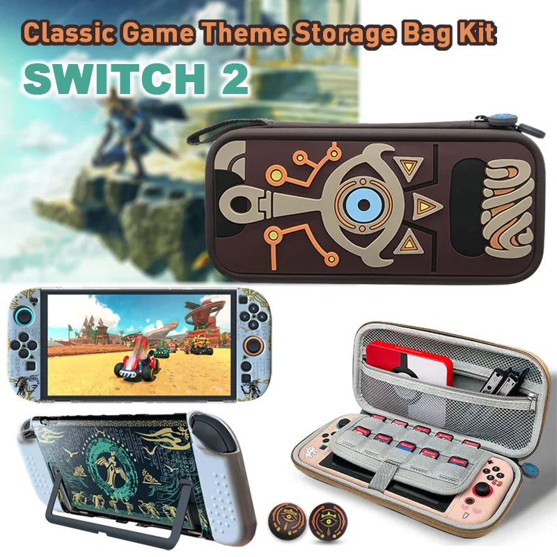 2025 Classic Storage Bag for NS Switch 2 ZD Tears Waterproof Hard Carrying Case Shell Cover for NS Switch 2 Game Accessories