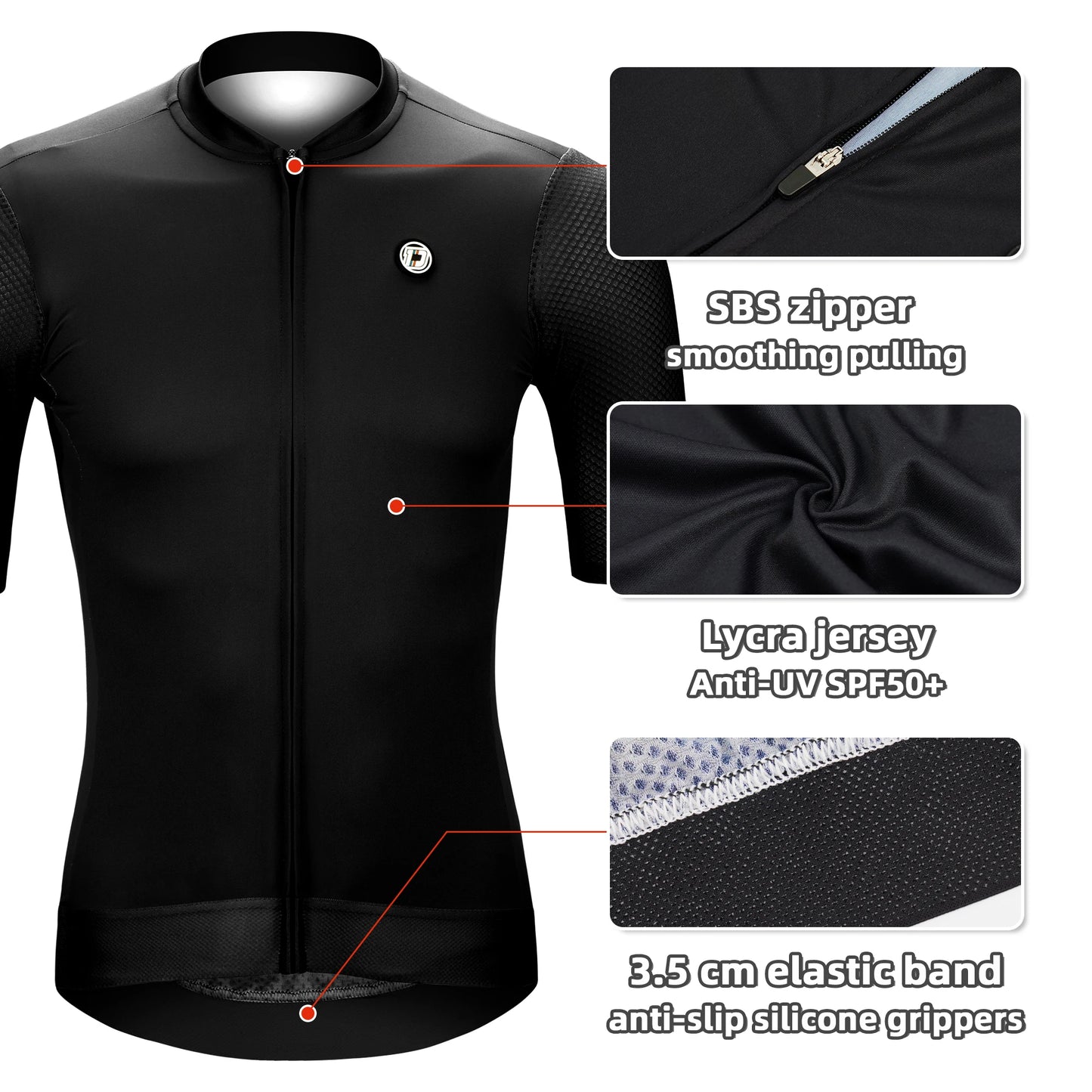 DAREVIE Cycling Jersey SPF 50 Anti-UV Training Level Slim Fit Small Size Men Women Man Cycling Maillot Bike Jersey Cycling Shirt