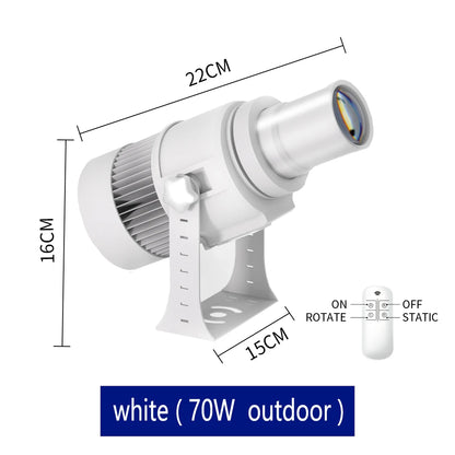 Custom Led HD Gobo Logo Projector Indoor Outdoor Ip67 Waterproof Rotating Advertising Image Projection Light For Floor Wedding