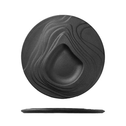 Ceramic Dining Plate Irregular Terraced Solid Color Dessert Snack Sushi Plates Molecular Cooking Tableware Commercial Tableware