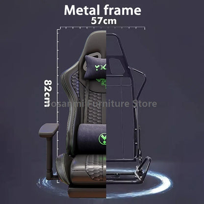 Racing Recline Gaming Chair with Rocking Function Ergonomic Adjustable Home Gamer Computer Chairs Office Leather PC Swivel Chair