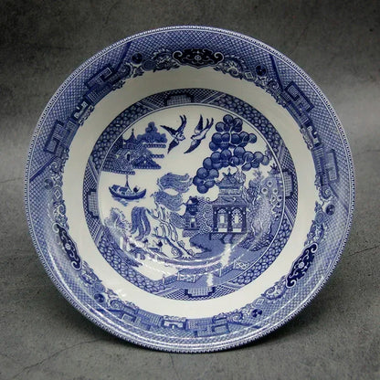 The Blue Willow Set Dinner Elegant England Ware Style Ceramic Breakfast Beef Plate Dishes Dessert Soup Dish Bowl