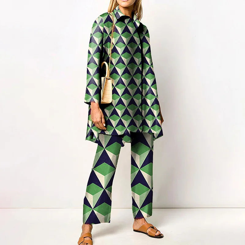 Long Sleeve Turn Down Collar Casual Outfits Ladies Button Tops Wide