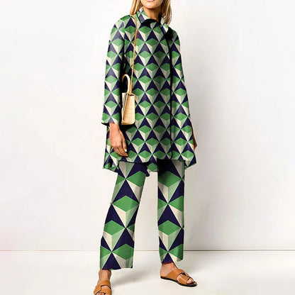 Long Sleeve Turn Down Collar Casual Outfits Ladies Button Tops Wide