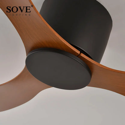 SOVE Low Floor Modern BLDC Ceiling Fan with Remote Control Household Use Ventilation Fan Motor Electric Fan Decorative Fans
