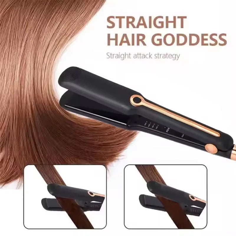 Professional Ceramic Hair Curly Hair Straightener Flat Iron Fast Heat Portable for Salon Household Temperature Adjustable