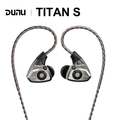 DUNU TITANS Hi-res HIFI In-ear Earphone 11mm Dynamic Driver Monitor IEM Earbuds 2Pin 0.78mm Detachable Cable Headset TITAN S