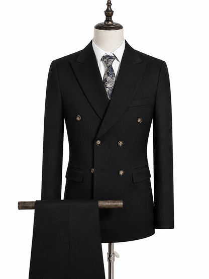 ST Cassy Elegant Man Suit 2 Piece Set Modern Wedding Party Outfit Suits for Men Stylish Business Office Suit Banquet Attire
