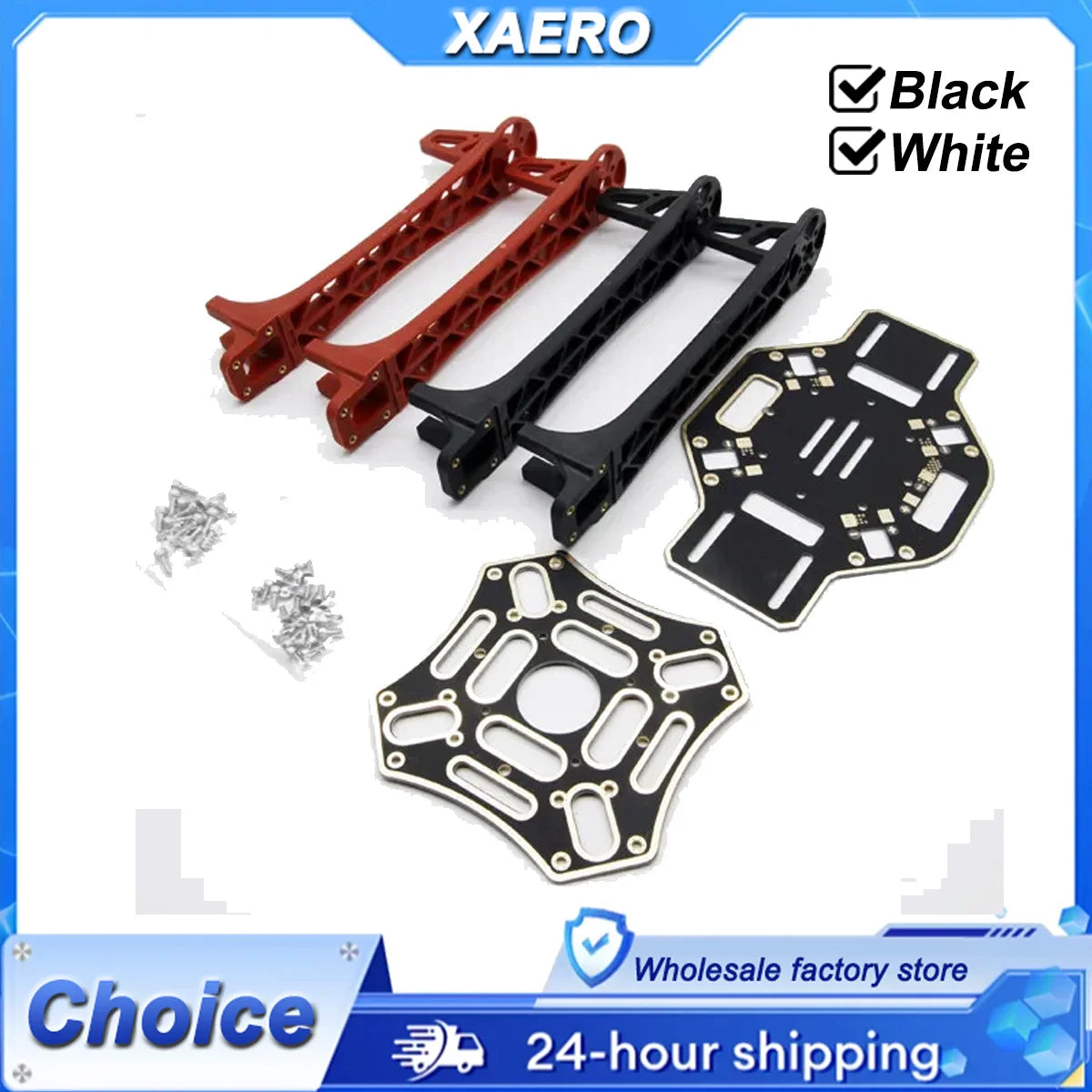 F450 Quadcopter Frame with Integrated PDB - PCB Gold Plated Board, All-in-One DIY Drone Platform for Stable Flight