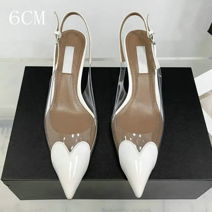 2026 New  High Heels Pvc Transparent Sandals Women'S Pointed-Toe Sexy Single Shoes