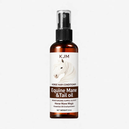 KJM Horse Mane Detangling Spray All Breeds Plant Extract Quick Moist Non Greasy Shiny Equine Daily Groom Spray