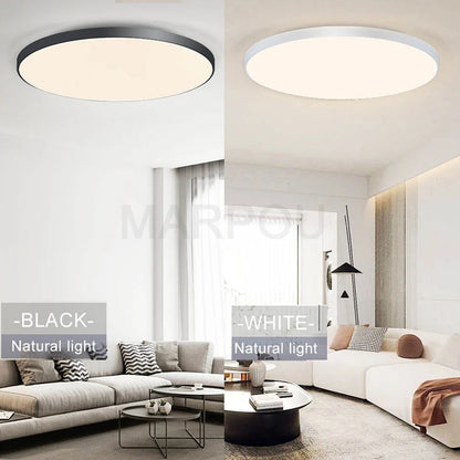 MARPOU Smart Ceiling Lamp LED Lamp for Bedroom Large Ceiling Lamps LED Lights with Remote Control Dimmable LED Lights for Room