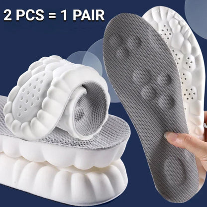 1 Pair Breathable Shock-absorbing Insoles Men's Outdoor Sport Insoles Soft Elastic Sole Comfortable Arch Support Insoles