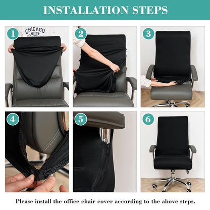 Stretch Spandex Office  Chair Covers Anti-dirty Computer Seat Chair Cover Removable Slipcovers