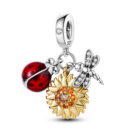 2026 Hot Sale Charms Bead 925 Sterling Silver Pink Butterfly Luminous Firefly Dangle Fit Bangle Bracelet Necklace DIY Jewelry
