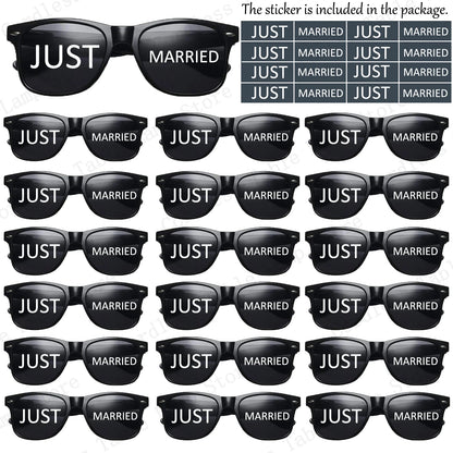 12-120 Pcs Wedding Heart Sunglasses Mr/Ms Bride Glasses Wedding Gift for Guest Bridesmaid Heart Glasses Just Married Party Favor