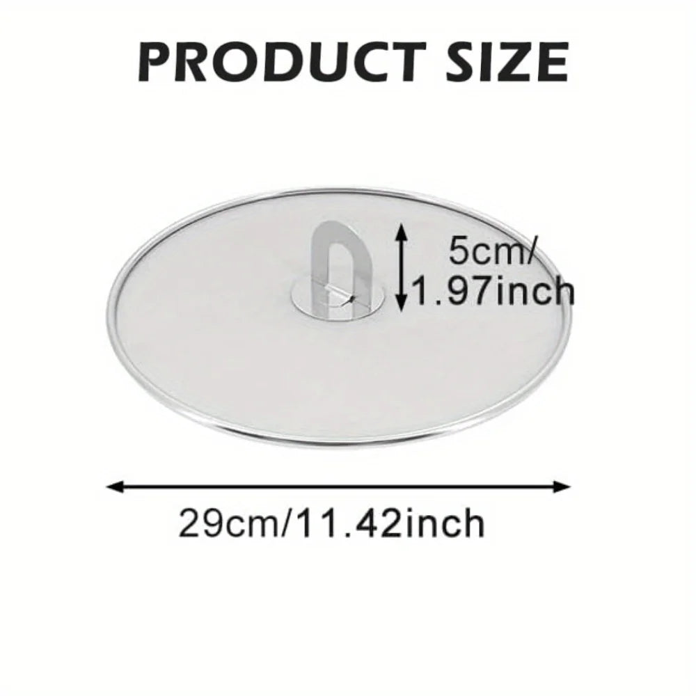 1/3Pcs Splatter Screen for Frying Pan Cooking, Stainless Steels Frying Pan Splatter Guard with Fold Flat Knob Cover Protector