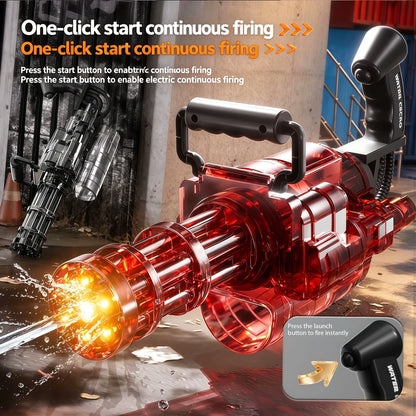 Children Simulated Firing Electric Water Gun Toy Gatling Automatic Continuous Shooting Water Pistol Summer Outdoor Toys for Kids