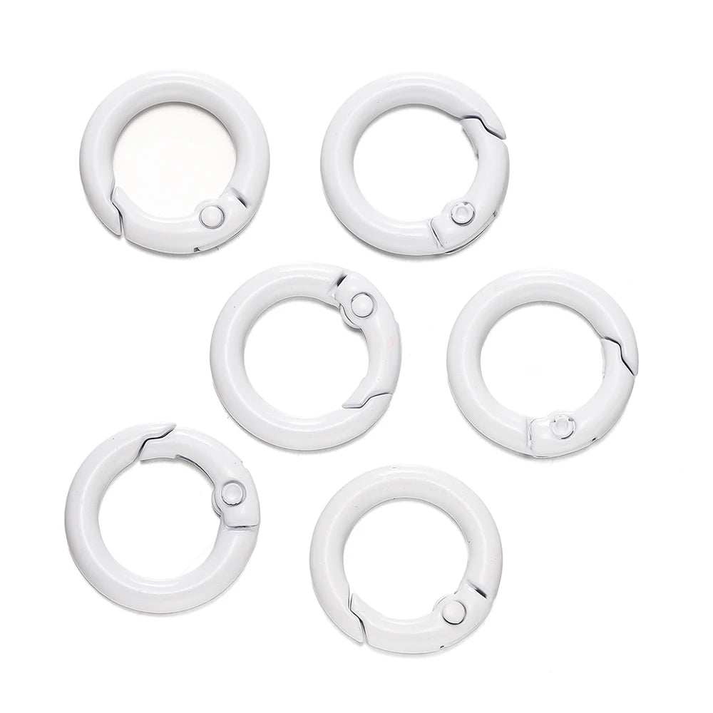 Colorful O-Ring Spring Clasp Clips — Zinc Alloy Carabiner Connectors