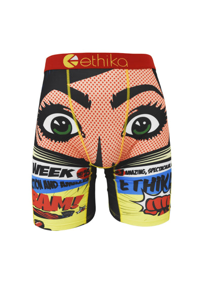 ETHIKA 1Pcs Men Underwear Boxers Breathable Mesh Crotch Man Underpants Plus Size L-3XL Mens Panties Printed Men's Boxers Briefs