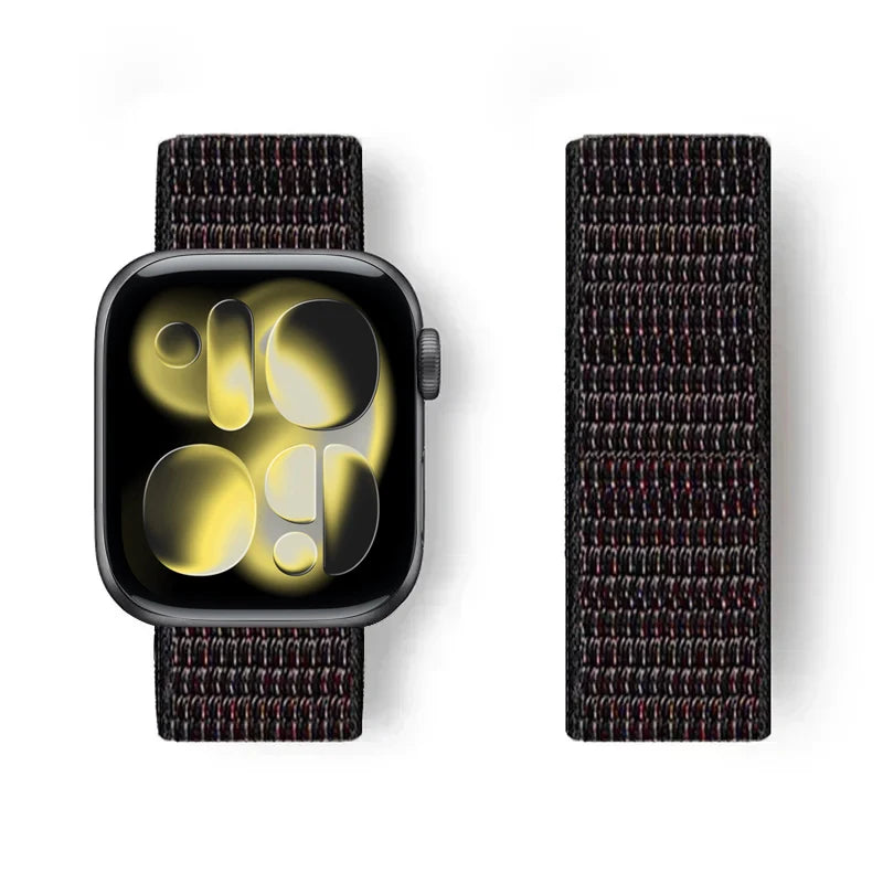 Nylon Loop for Apple Watch Band S11 46mm 40mm 44mm 45mm 42mm 41mm 49mm Smart Belt Bracelet for IWatch 11/10/9/8/7/6/SE/5/4 Strap