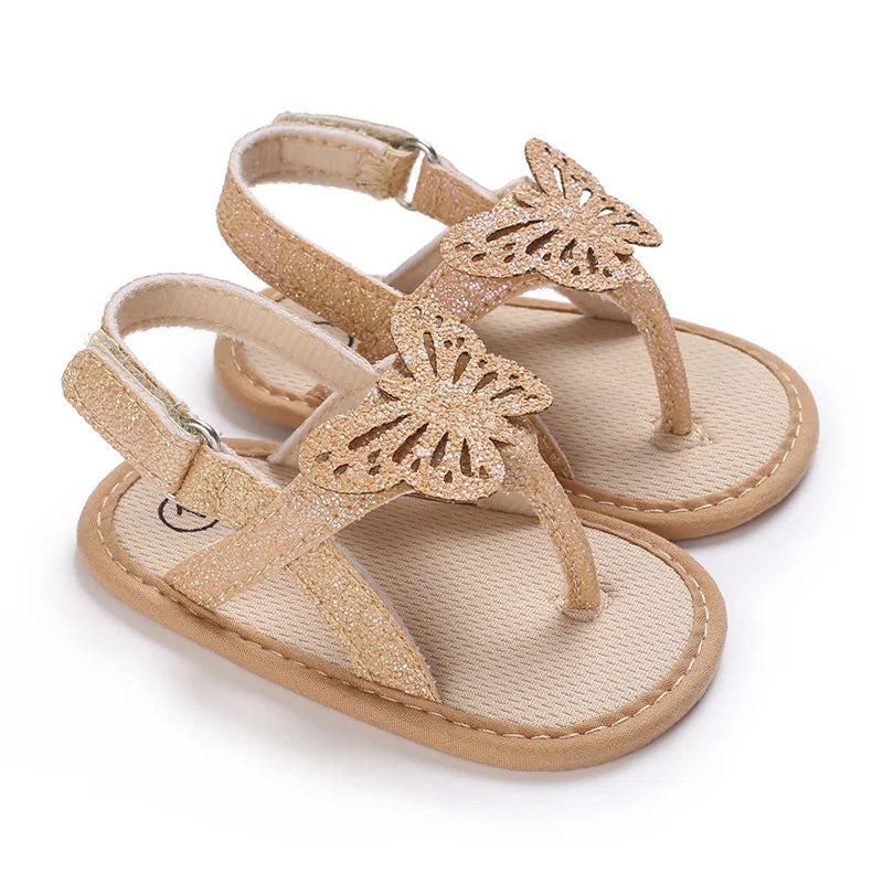Baby Learning Walk Shoes, Breathable Summer Sandals with Bow & Embroidery, Soft Comfort Footwear for Newborn Infants 0-18M