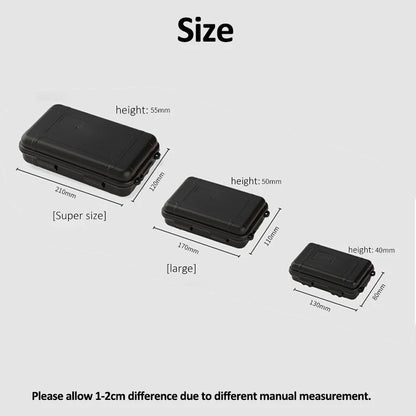 S/L/XL Size Outdoor Plastic Waterproof Sealed Survival Box Container Camping Outdoor Travel Storage Box Fishing Tackle Bag