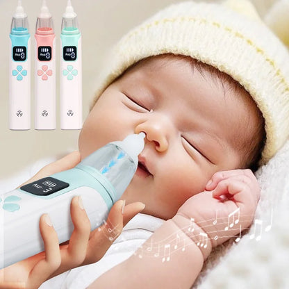 3-in-1 Portable Nasal Aspirator Nasal Vacuum Cleaner Rechargeable Sniffling Equipment Safe Hygienic Nose Snot Tool for Kid Baby