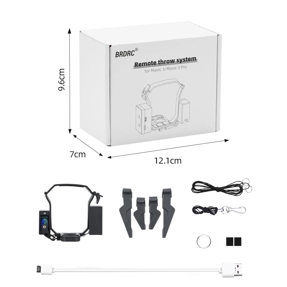 Drop System for DJI Mavic 3/Pro/2 Pro Zoom/AIR 2/Mini 2/Mini 3/3 Pro Drone Airdrop System Ring Gift Deliver Life Rescue Thrower