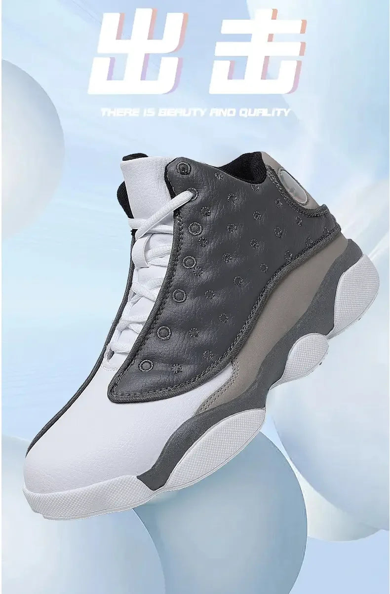 Outdoor Court Basketball Shoes Non Slip Rubber Sole Wear Resistant High Top Design Breathable Comfort Daily Training Athletic