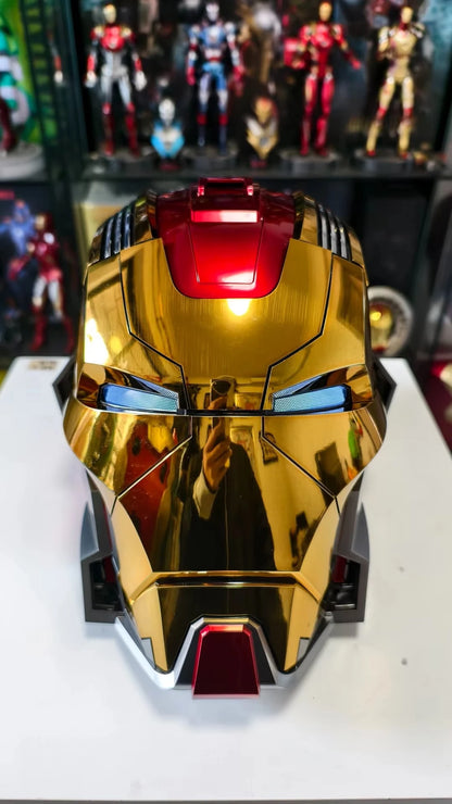 Newly Upgraded Iron Man Helmet Mk5 Mk50 Mk17 Wearable Voice Controlled Opening And Closing Classic Collectible Ornaments Gifts