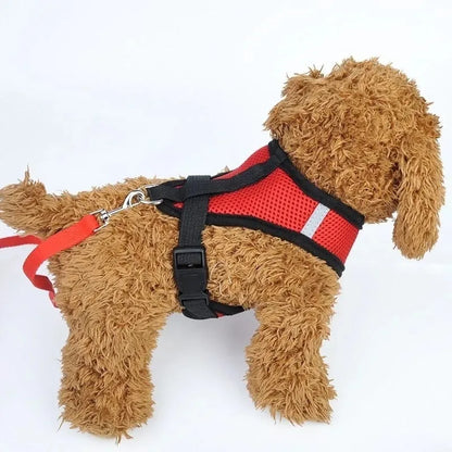 Cat Harness Vest Walking Lead Leash for Puppy Dogs Collar Polyester Adjustable Mesh Dog Harness for Small Medium Pet Accessories