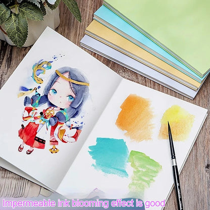 300GSM Thickened Paper Organ Book Sketchbook for Sketching Illustration Handbook Painting Watercolor Journal Drawing Notebook