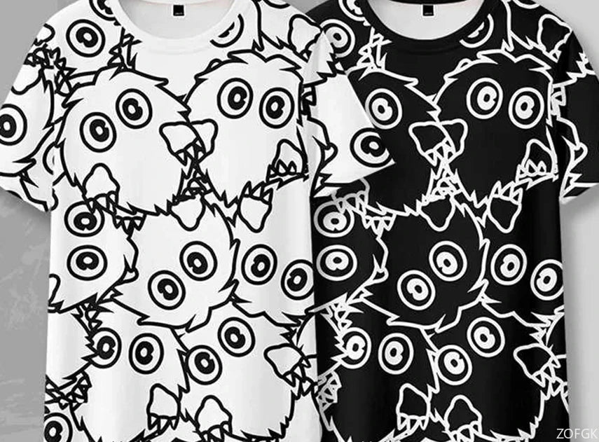 Outdoor Casual Wear Men's Shirts Yu-Gi-Oh!  Kuriboh Printed Short Sleeve Interesting High Quality Quick-Dry Loose Mens T shirt