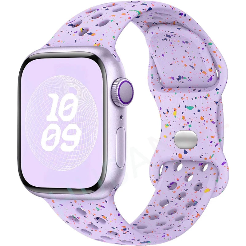 Strap For Apple Watch Band 44mm 49mm 45mm 40mm 41mm 38mm 42mm correa Breathable sports bracelet iwatch series 8 SE 7 6 5 9 Ultra