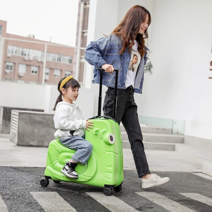 Trojan Horse Children Trolley Case 20/22/24 inch Riding Suitcase Universal Wheel can ride can sit Luggage Travel Suitcase
