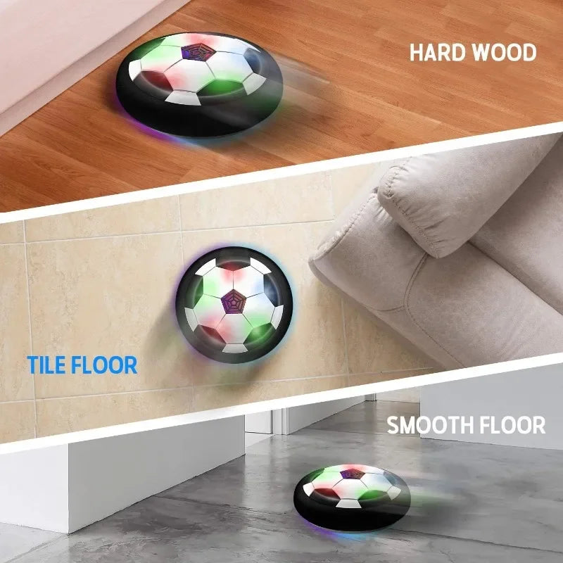 LED Hover Soccer Ball - Air Power Training Ball Playing Football Indoor Outdoor Game - Birthday Gifts for Kids - Soccer