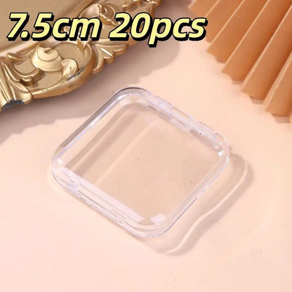 Hot！10/20PCS Press-On Nail Storage Acrylic Boxes Transparent Clear Nail Boxes Jewelry Storage Tool Accessories