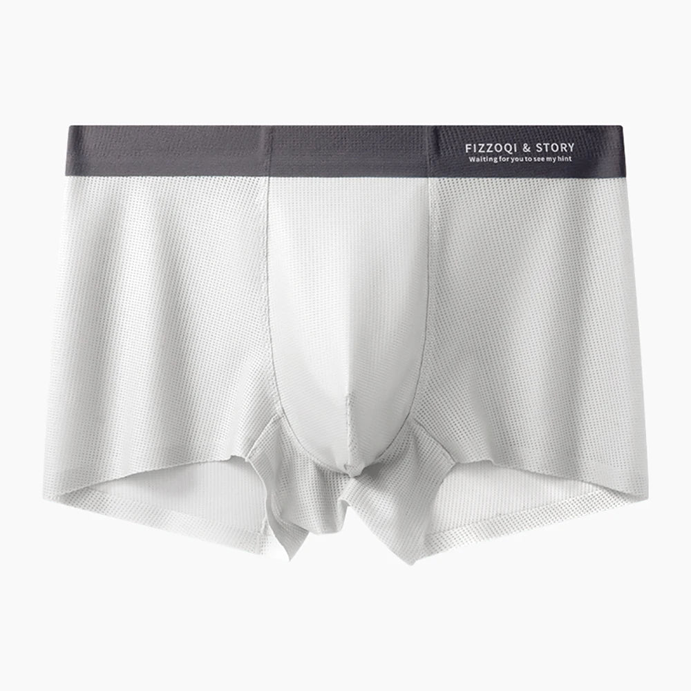 1/3PCS Ultra-thin Ice Silk Quick-dry Underwear Man Smooth Seamless Men's Panties Breathable Antibacterial 3D Silk Crotch Boxers